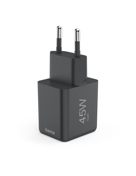 HAMA Бързо мини зарядно GaN, USB-C, PD, 45 W, черно