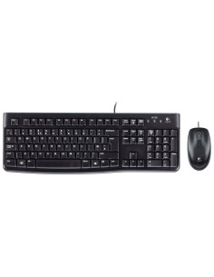 Kомплект клавиатура с мишка Logitech MK120, Черна