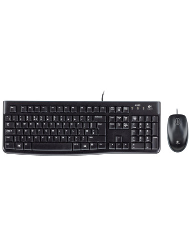 Kомплект клавиатура с мишка Logitech MK120, Черна