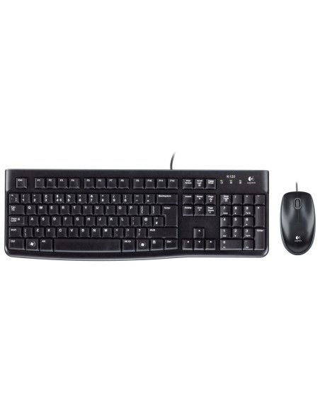 Kомплект клавиатура с мишка Logitech MK120, Черна