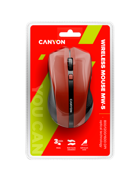 CANYON mouse MW-5 Wireless Red