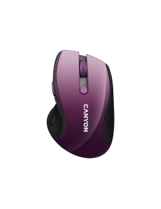 CANYON 2.4Ghz wireless mouse, optical tracking - blue LED, 6 buttons, DPI 1000/1200/1600, Purple pearl glossy