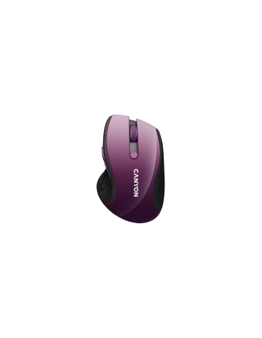 CANYON 2.4Ghz wireless mouse, optical tracking - blue LED, 6 buttons, DPI 1000/1200/1600, Purple pearl glossy