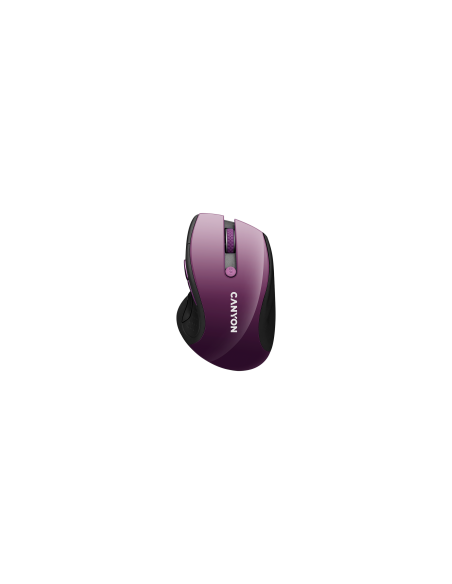 CANYON 2.4Ghz wireless mouse, optical tracking - blue LED, 6 buttons, DPI 1000/1200/1600, Purple pearl glossy