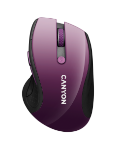 CANYON 2.4Ghz wireless mouse, optical tracking - blue LED, 6 buttons, DPI 1000/1200/1600, Purple pearl glossy 2
