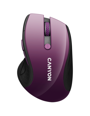 CANYON 2.4Ghz wireless mouse, optical tracking - blue LED, 6 buttons, DPI 1000/1200/1600, Purple pearl glossy