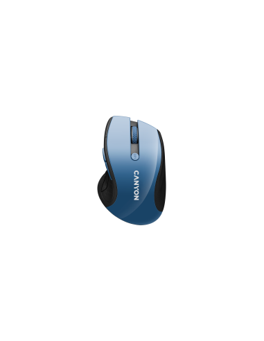 CANYON 2.4Ghz wireless mouse, optical tracking - blue LED, 6 buttons, DPI 1000/1200/1600, Blue Gray pearl glossy