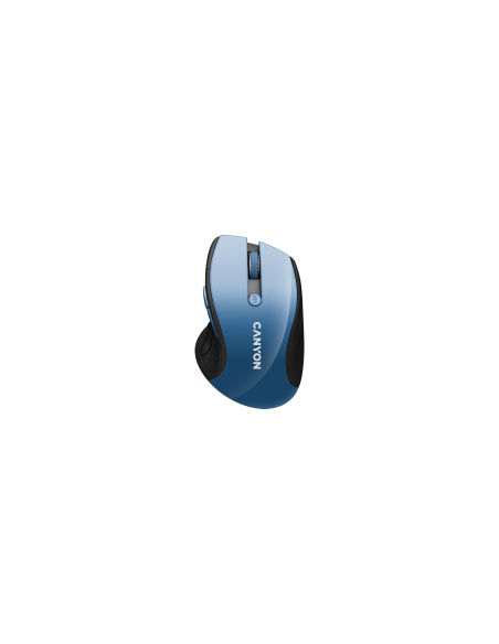 CANYON 2.4Ghz wireless mouse, optical tracking - blue LED, 6 buttons, DPI 1000/1200/1600, Blue Gray pearl glossy