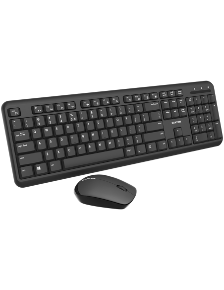 CANYON SET-W20, Wireless combo set,Wireless keyboard with Silent switches,105 keys,BG layout,optical 3D Wireless mice 100DPI 