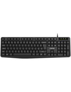 CANYON Wired Keyboard, 104 keys, USB2.0, Black, cable length 1.5m, 44314524mm, 0.37kg, Bulgarian 2