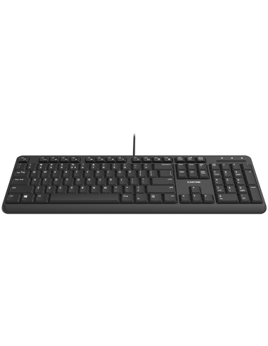 CANYON HKB-20, wired keyboard with Silent switches ,105 keys,black, 1.8 Meters cable length,Size 44214217.5mm,460g,BG layout