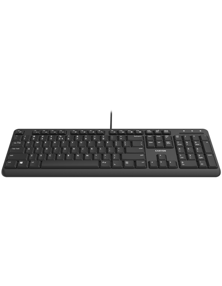 CANYON HKB-20, wired keyboard with Silent switches ,105 keys,black, 1.8 Meters cable length,Size 44214217.5mm,460g,BG layout
