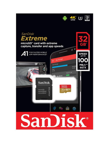Карта памет Sandisk Extreme-reg, microSDHC Card, 32GB