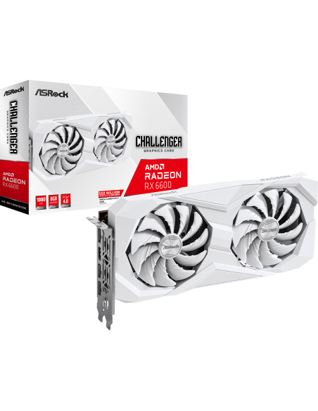 Видеокарта ASRock AMD Radeon RX 6600 Challenger White 8GB