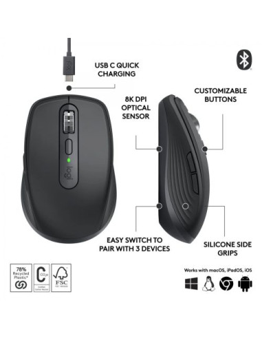 Безжична лазерна мишка LOGITECH MX Anywhere 3S