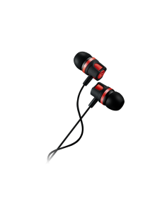 CANYON Stereo earphones with microphone, 1.2M, red