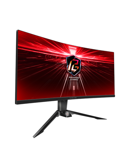 Геймърски Монитор ASRock PG34WQ15R2B, 34-quot, UHD (3440 x 1440) VA 1500 Curved