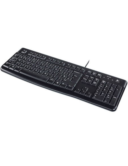 LOGITECH K120 Corded Keyboard - BLACK - USB - US INTL - B2B