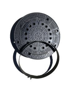 Чугунен капак Ф600 D400 самонивелиращ с отвори и заключване 2