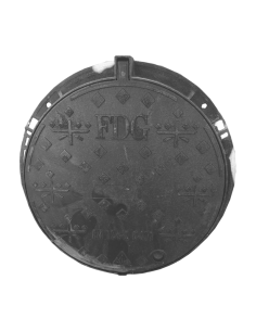 Чугунен капак Ф600 D400  плътен със заключване.