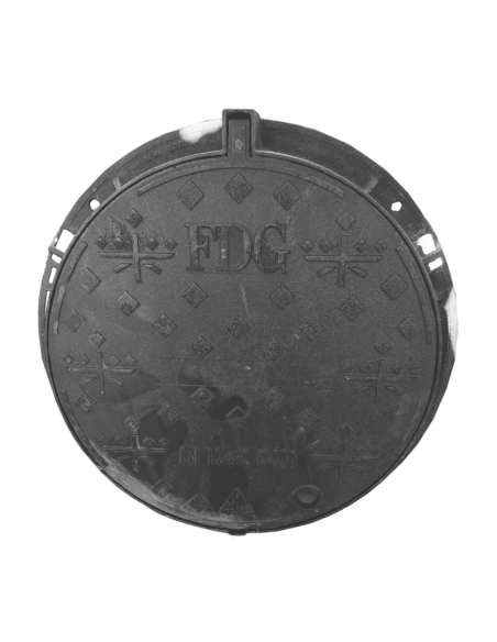 Чугунен капак Ф600 D400  плътен със заключване.