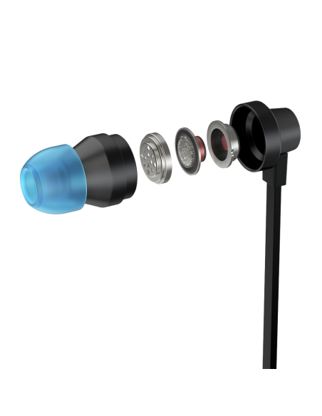 Геймърски слушалки с микрофон Logitech G333 In-ear 3.5 mm + USB-C adapter, тапи жични, черни