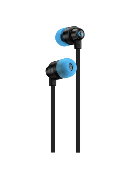 Геймърски слушалки с микрофон Logitech G333 In-ear 3.5 mm + USB-C adapter, тапи жични, черни