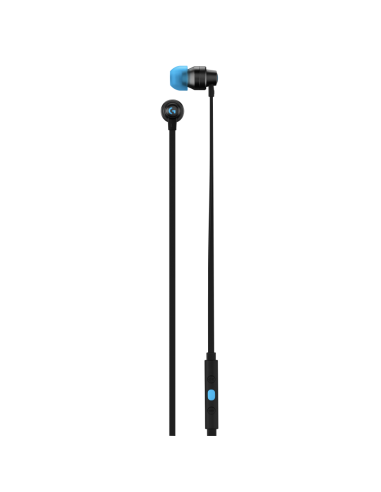 Геймърски слушалки с микрофон Logitech G333 In-ear 3.5 mm + USB-C adapter, тапи жични, черни