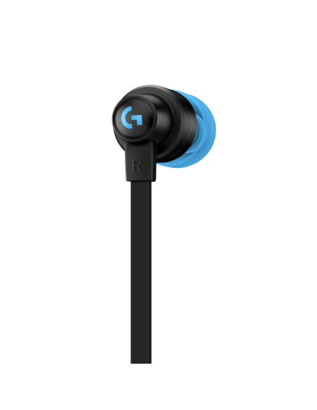 Геймърски слушалки с микрофон Logitech G333 In-ear 3.5 mm + USB-C adapter, тапи жични, черни