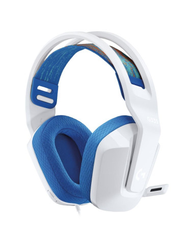 Геймърски слушалки Logitech G335, Микрофон, Бели
