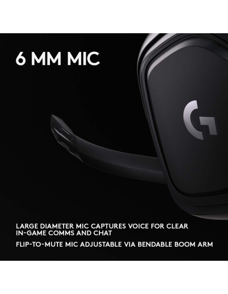 Геймърски слушалки Logitech G432, Микрофон, Черни