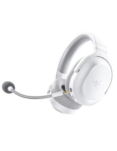 Razer Barracuda X Mercury White Wireless Multi-platform Gaming and Mobile Headset, Razer TriForce 40mm Drivers, Detachable Hy