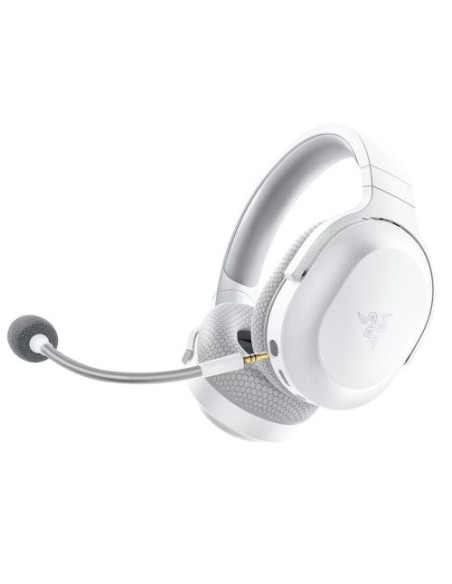 Razer Barracuda X Mercury White Wireless Multi-platform Gaming and Mobile Headset, Razer TriForce 40mm Drivers, Detachable Hy