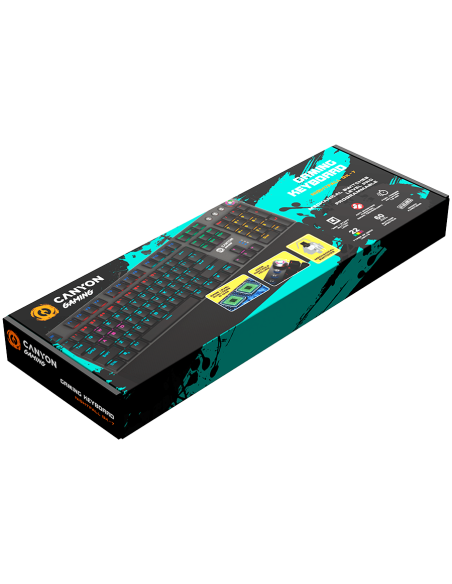 CANYON keyboard Nightfall GK-7 RGB US Wired Dark Grey