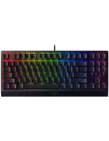 Razer BlackWidow V3 Tenkeyless - Mechanical Gaming Keyboard, US Layout, Razer Chroma RGB, Green Mechanical Switch, 80 Million