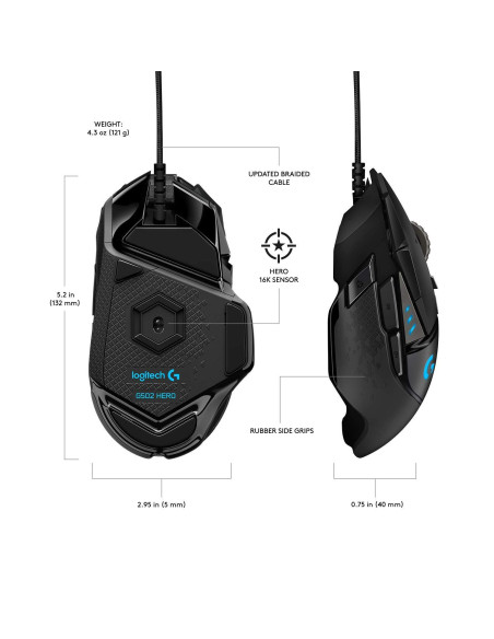 Геймърска мишка Logitech G502 HERO Proteus Spectrum RGB
