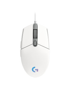 Геймърска мишка Logitech G102 LightSync, RGB, Оптична, Жична, USB, Бяла