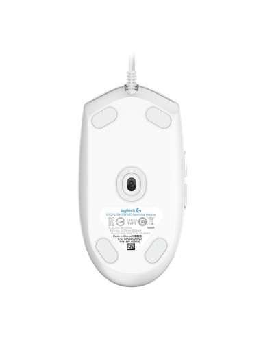 Геймърска мишка Logitech G102 LightSync, RGB, Оптична, Жична, USB, Бяла