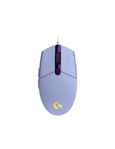 Геймърска мишка Logitech G102 LightSync, RGB, Оптична, Жична, USB, Лилав