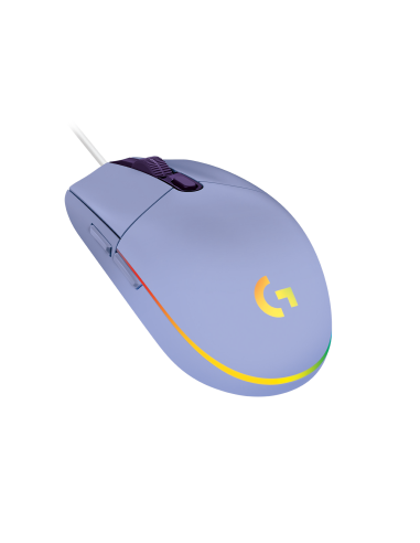 Геймърска мишка Logitech G102 LightSync, RGB, Оптична, Жична, USB, Лилав