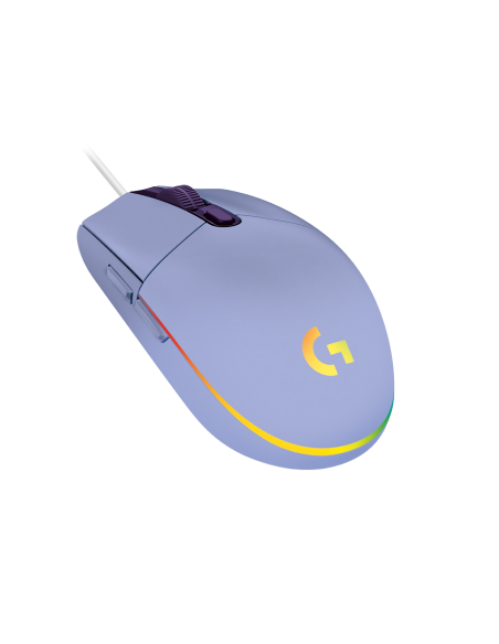 Геймърска мишка Logitech G102 LightSync, RGB, Оптична, Жична, USB, Лилав