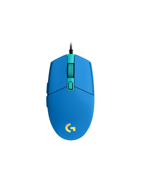 Геймърска мишка Logitech G102 LightSync, RGB, Оптична, Жична, USB, Син