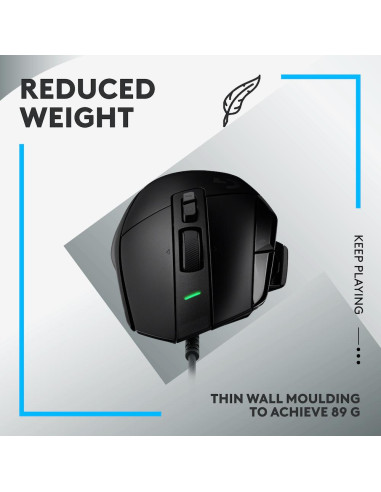 Геймърска мишка Logitech, G502 X, Оптична,  Жична, USB, Черна