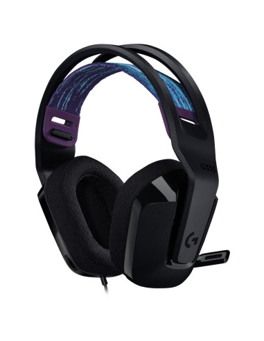 Геймърски слушалки Logitech G335, Микрофон, Черни