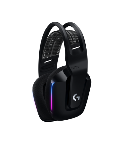 Геймърски слушалки Logitech G733 Lightspeed Wireless RGB, Микрофон, Черни