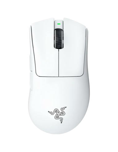 Razer DeathAdder V3 Pro - White Edition, Ergonomic Wireless Gaming Mouse, Speedflex Charging Cable USB Type C, 30000DPI, Opti