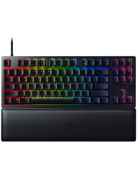 Razer Huntsman V2 Tenkeyless, Optical Gaming Keyboard (Linear Red Switch), US Layout, Doubleshot PBT Keycaps, Sound Dampening