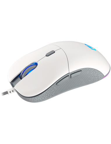 Endorfy GEM Plus Onyx White Gaming Mouse, PIXART PAW3370 Optical Gaming Sensor, 19000DPI, 67G Lightweight design, KAILH GM 8.