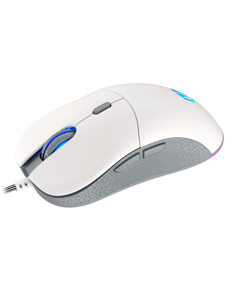 Endorfy GEM Plus Onyx White Gaming Mouse, PIXART PAW3370 Optical Gaming Sensor, 19000DPI, 67G Lightweight design, KAILH GM 8.