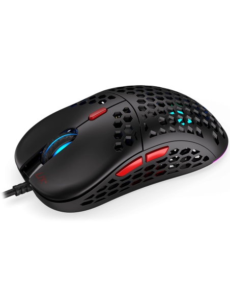 Endorfy LIX Plus Gaming Mouse, PIXART PAW3370 Optical Gaming Sensor, 19000DPI, 59G Lightweight design, KAILH GM 8.0 Switches,